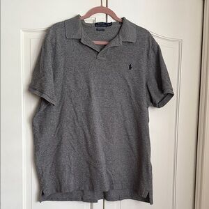 Polo by Ralph Lauren Men's Charcoal Grey Short-Sleeve Polo